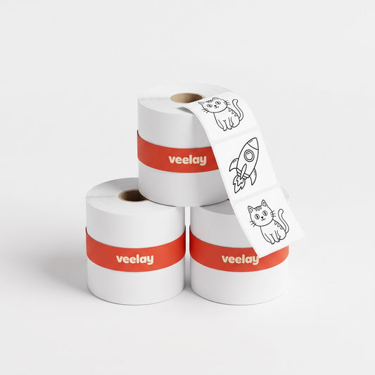 3 Veelay sticker paper refill rolls