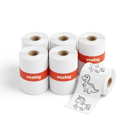 6 Veelay sticker paper refill rolls