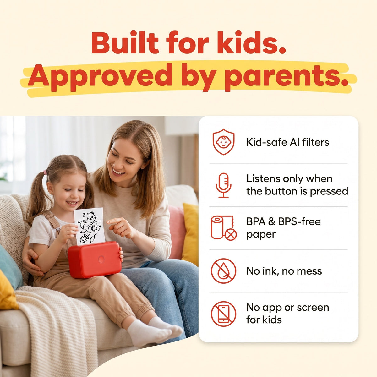 Kid-safe features